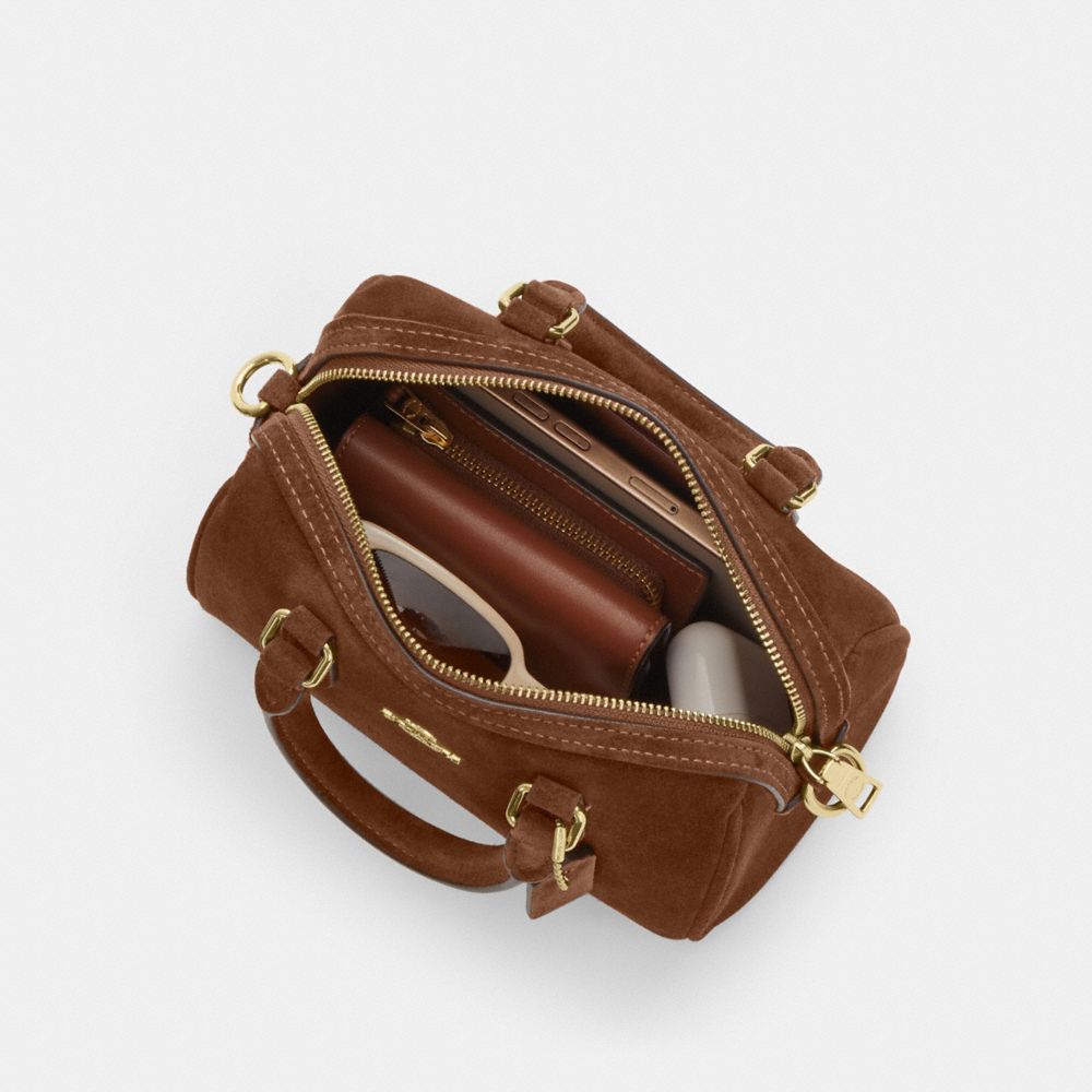 Coach Mini Rowan Crossbody Bag Gold/Warm Brown