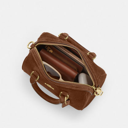 Coach Mini Rowan Crossbody Bag Gold/Warm Brown