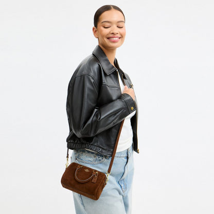 Coach Mini Rowan Crossbody Bag Gold/Warm Brown