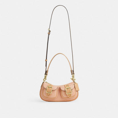 Coach Ashton Shoulder Bag In Signature Leather Gold Faded Blush