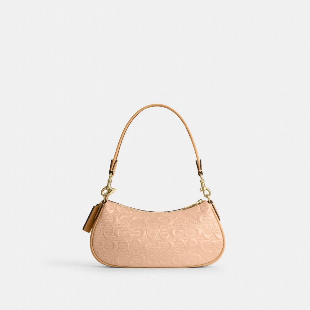 Coach Ashton Shoulder Bag In Signature Leather Gold Faded Blush