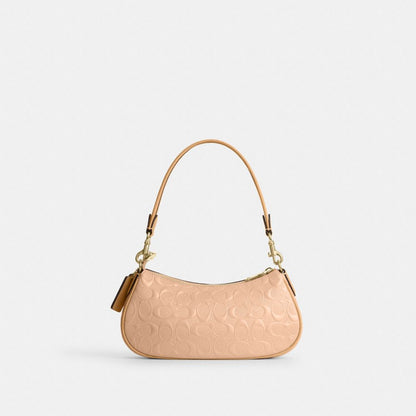 Coach Ashton Shoulder Bag In Signature Leather Gold Faded Blush