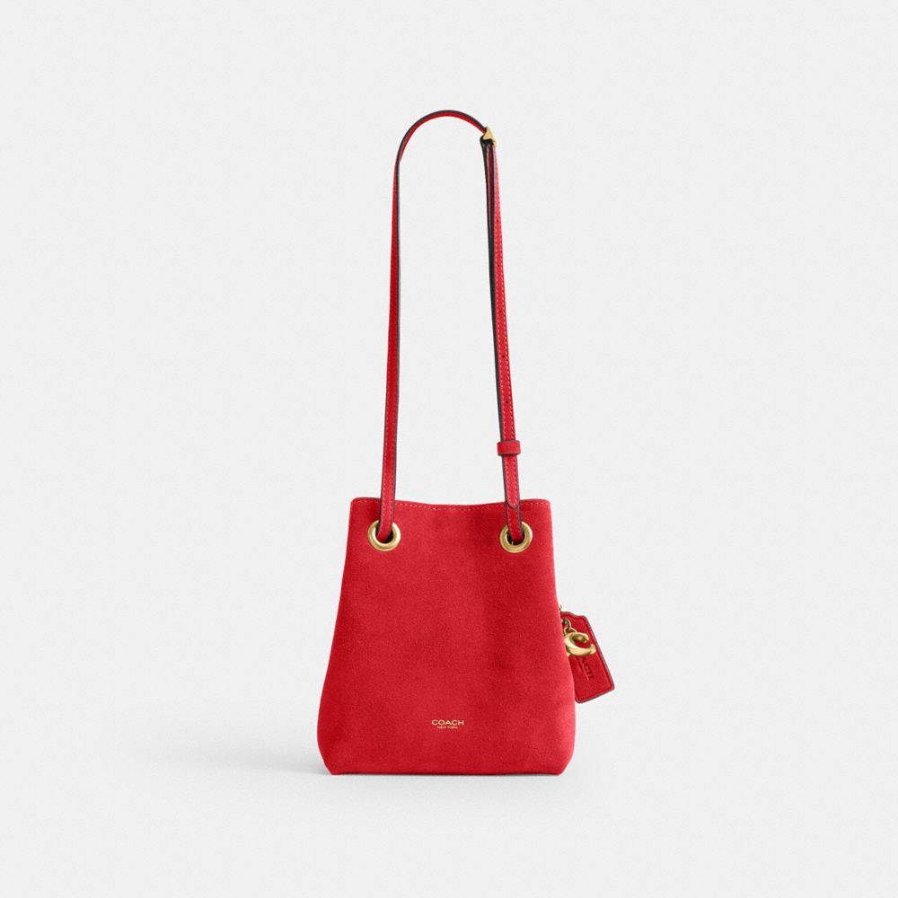 Coach Jade Drawstring Bag Brass/Candy Apple