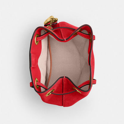 Coach Jade Drawstring Bag Brass/Candy Apple