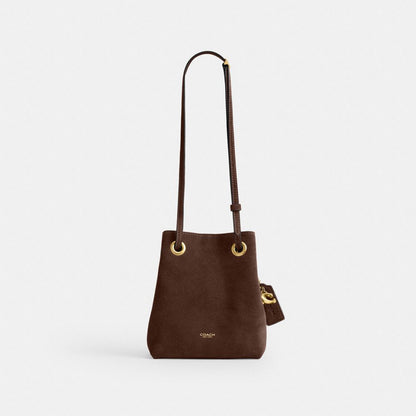 Coach Jade Drawstring Bag Brass/Dark Chocolate