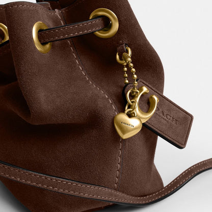 Coach Jade Drawstring Bag Brass/Dark Chocolate
