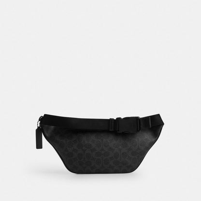 Coach Travis Belt Bag 35 In Signature Canvas Matte Black Black Signature