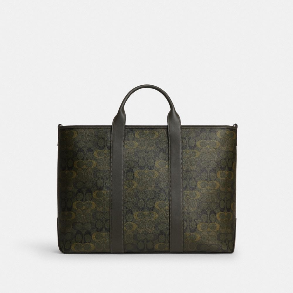 Coach Grayson Tote Bag In Signature Camo Print Silver/Green