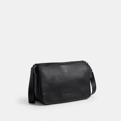 Coach Colby Messenger Bag 32 Silver Black