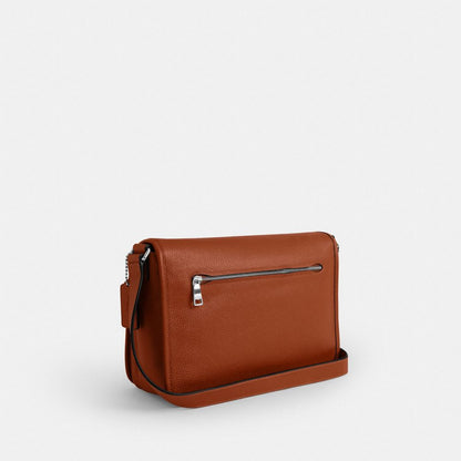 Coach Colby Messenger Bag 32 Silver Amber Brown