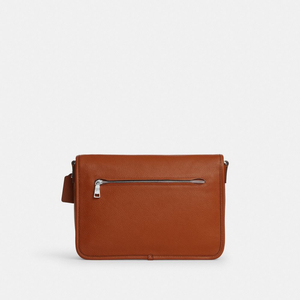 Coach Colby Messenger Bag 32 Silver Amber Brown