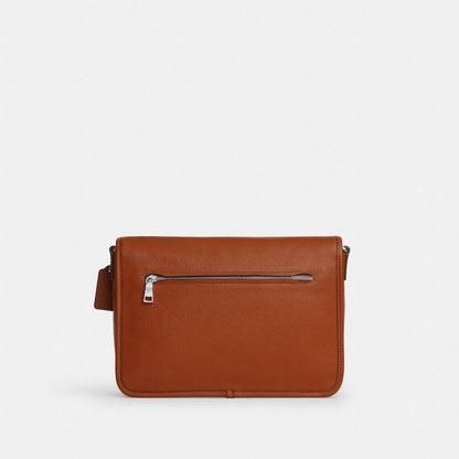 Coach Colby Messenger Bag 32 Silver Amber Brown