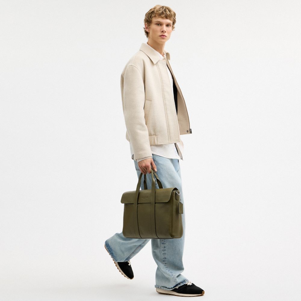 Coach Sullivan Portfolio Brief Silver/Olive