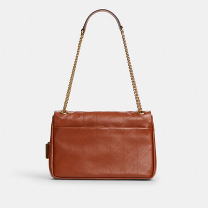 Coach Elodie Crossbody Bag With Quilting Gold Cinnamon