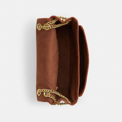 Coach Elodie Crossbody Bag With Quilting Gold Cinnamon