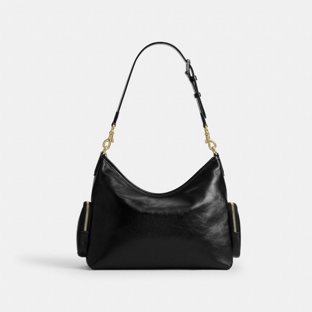 Coach Laurel Shoulder Bag With Pockets Gold/Black
