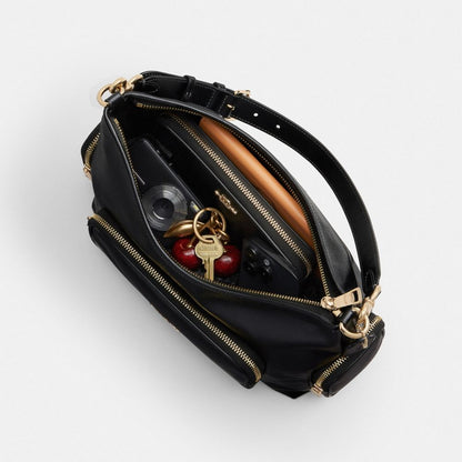Coach Laurel Shoulder Bag With Pockets Gold/Black