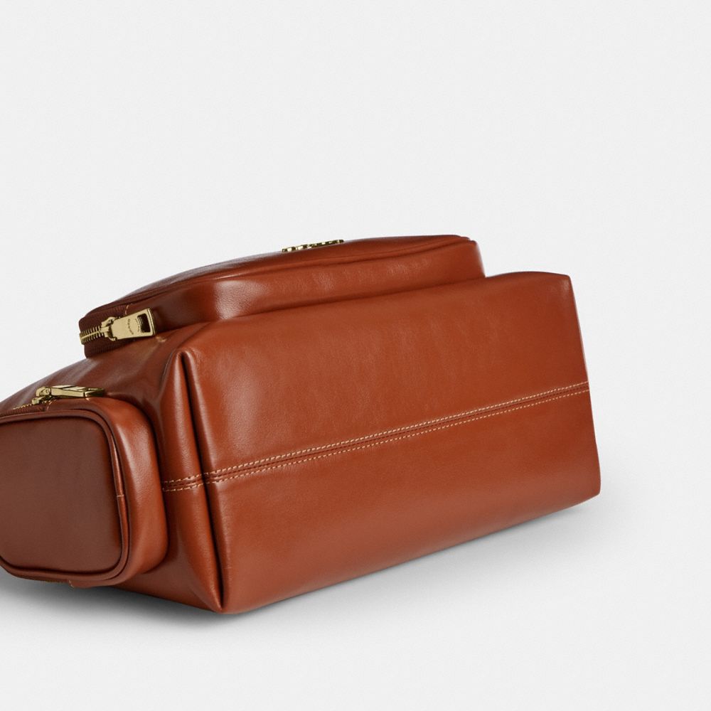 Coach Laurel Shoulder Bag With Pockets Gold/Cinnamon