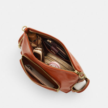 Coach Laurel Shoulder Bag With Pockets Gold/Cinnamon