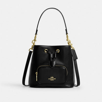 Coach Rowan Bucket Bag With Pocket Gold/Black