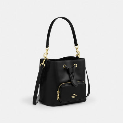 Coach Rowan Bucket Bag With Pocket Gold/Black
