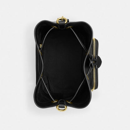 Coach Rowan Bucket Bag With Pocket Gold/Black