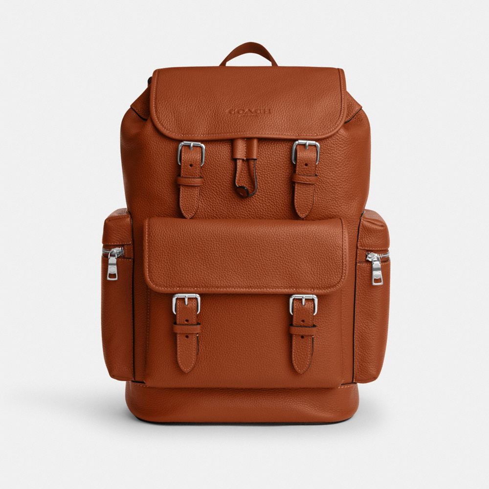 Coach Sprint Backpack Silver Amber Brown