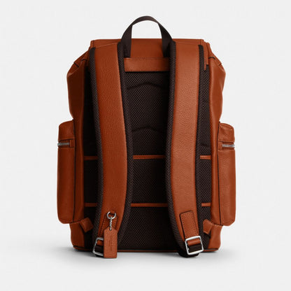 Coach Sprint Backpack Silver Amber Brown