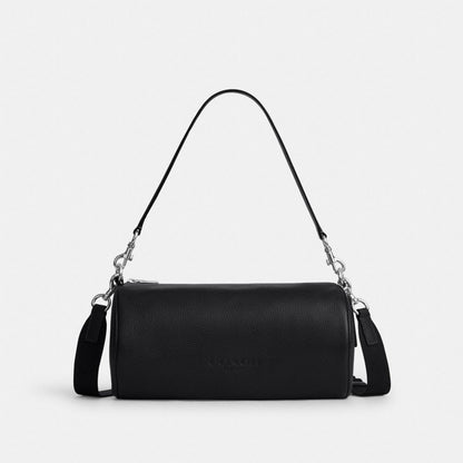 Coach Andre Barrel Bag 30 Silver Black