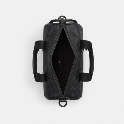 Coach Explorer Duffle Bag 28 In Signature Canvas Matte Black Black Signature