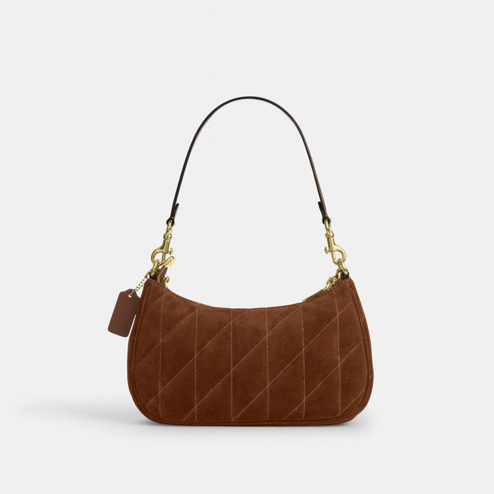 Coach Teri Shoulder Bag With Quilting Gold/Warm Brown