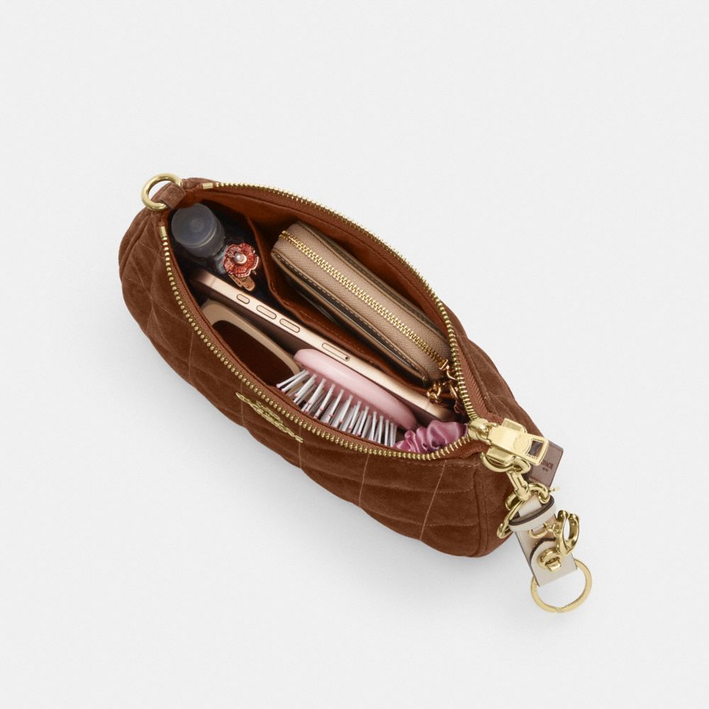 Coach Teri Shoulder Bag With Quilting Gold/Warm Brown