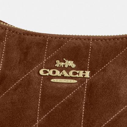 Coach Teri Shoulder Bag With Quilting Gold/Warm Brown