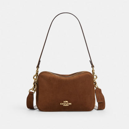 Coach Carey Crossbody Bag Gold/Warm Brown