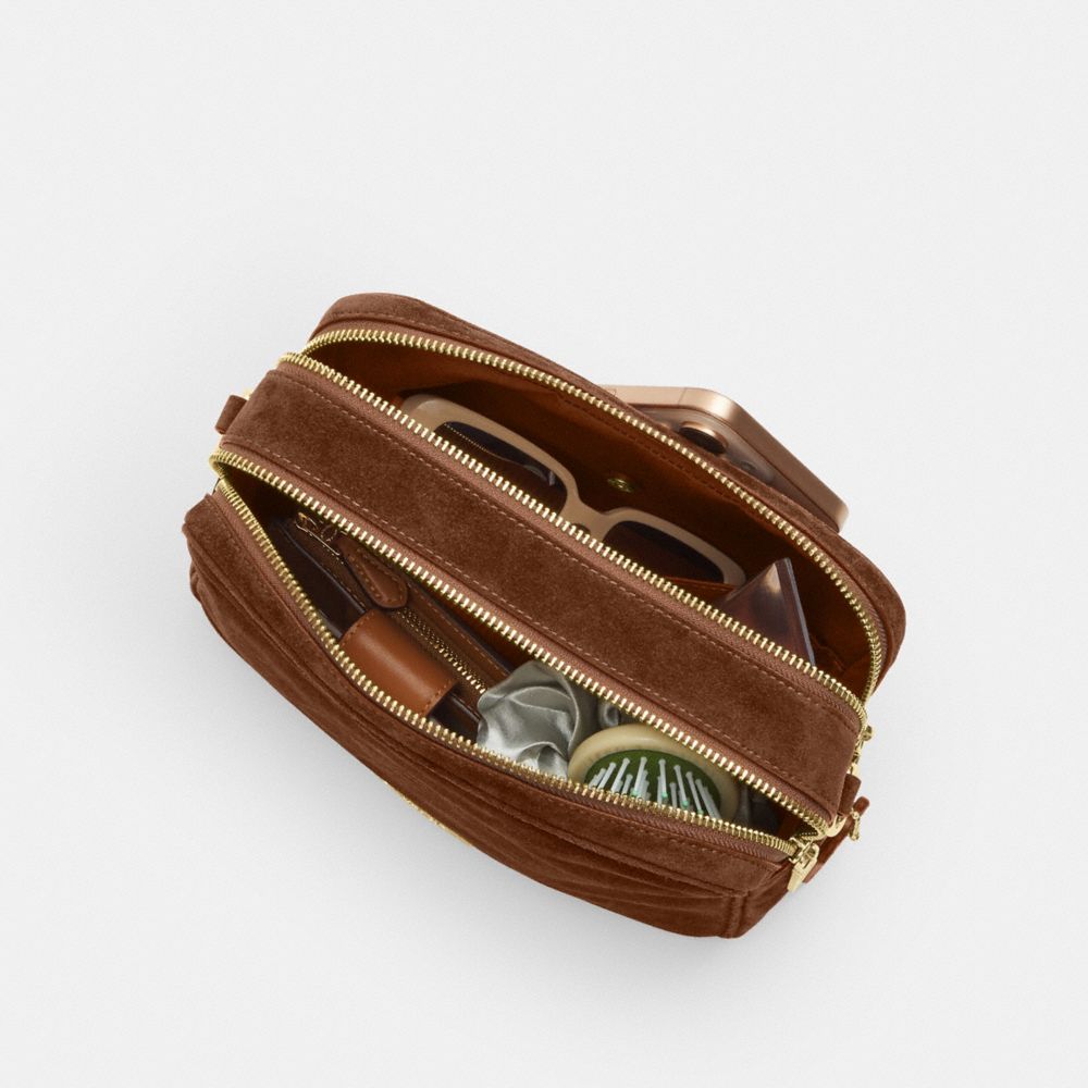 Coach Carey Crossbody Bag Gold/Warm Brown