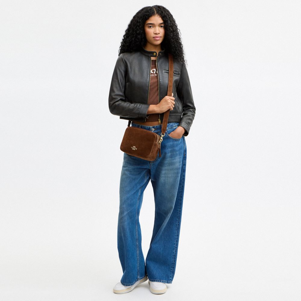 Coach Carey Crossbody Bag Gold/Warm Brown