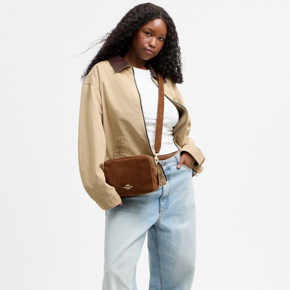 Coach Carey Crossbody Bag Gold/Warm Brown