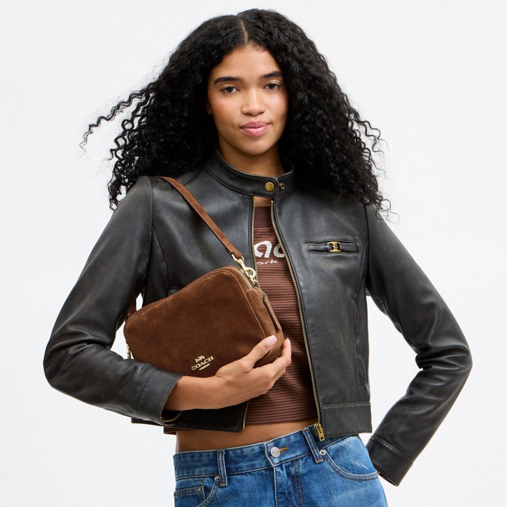Coach Carey Crossbody Bag Gold/Warm Brown