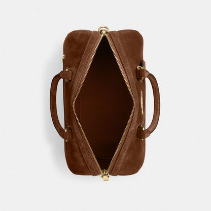 Coach Rowan Large Satchel Bag Gold/Warm Brown