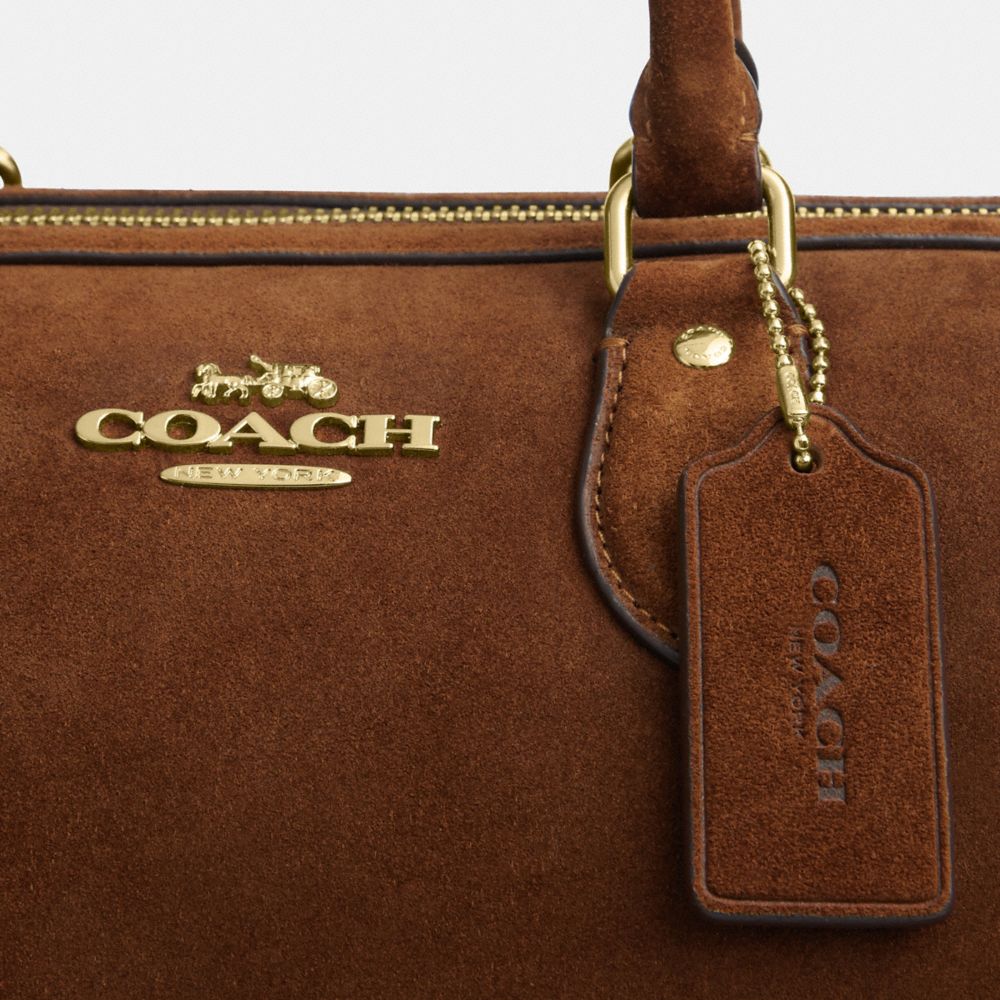 Coach Rowan Large Satchel Bag Gold/Warm Brown