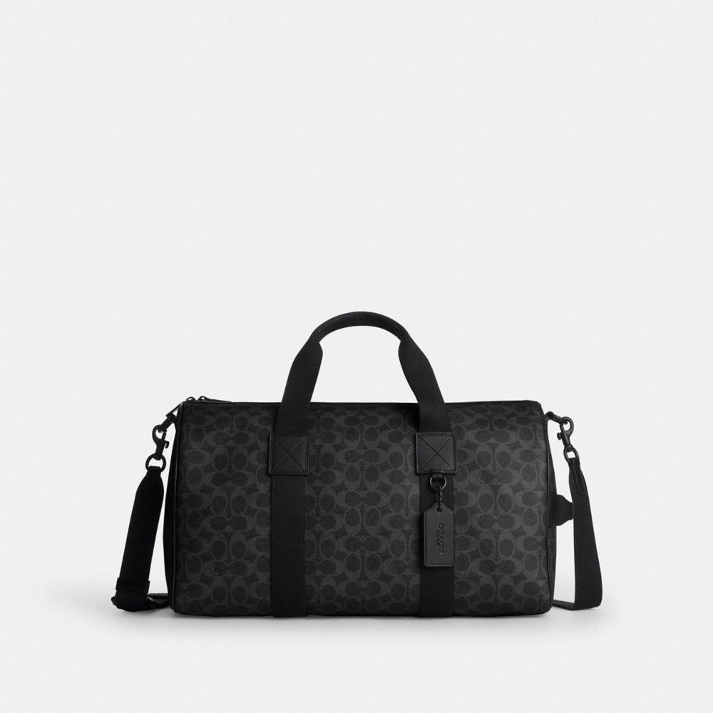 Coach Explorer Duffle Bag 45 In Signature Canvas Matte Black/Black Signature