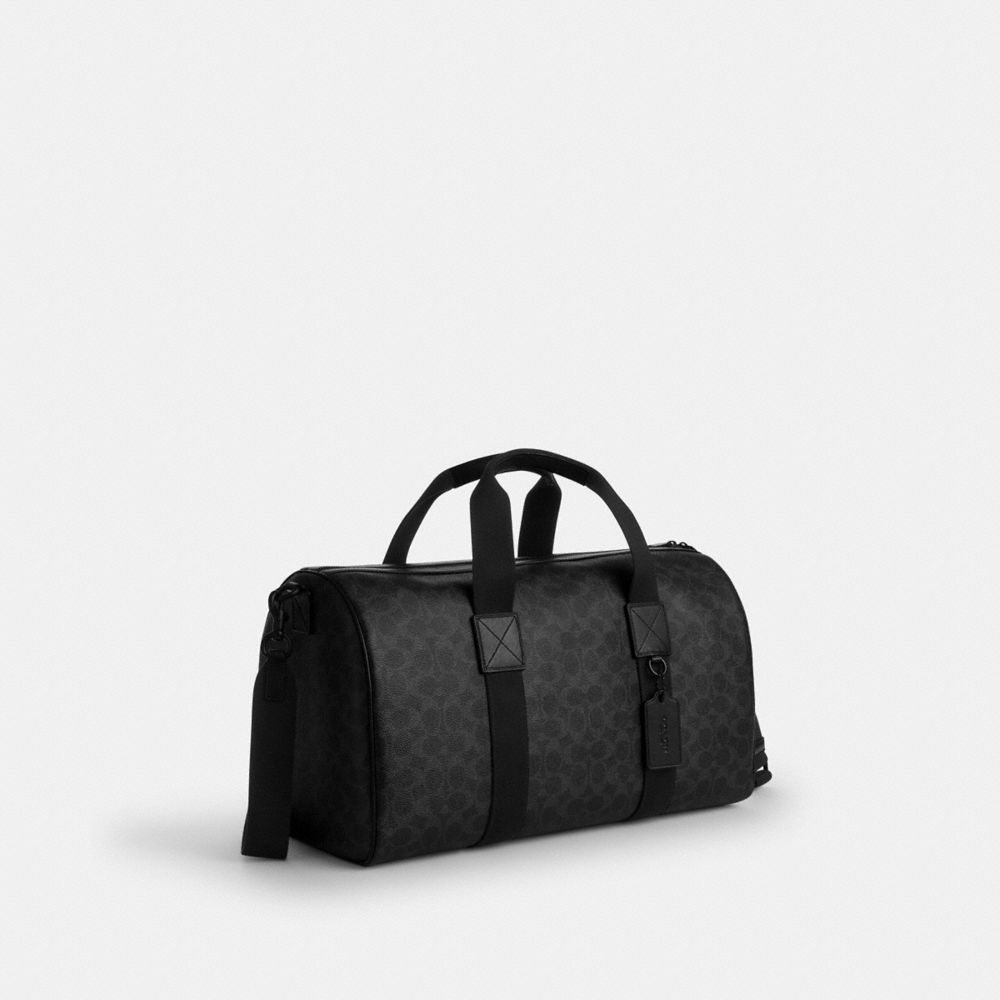Coach Explorer Duffle Bag 45 In Signature Canvas Matte Black/Black Signature