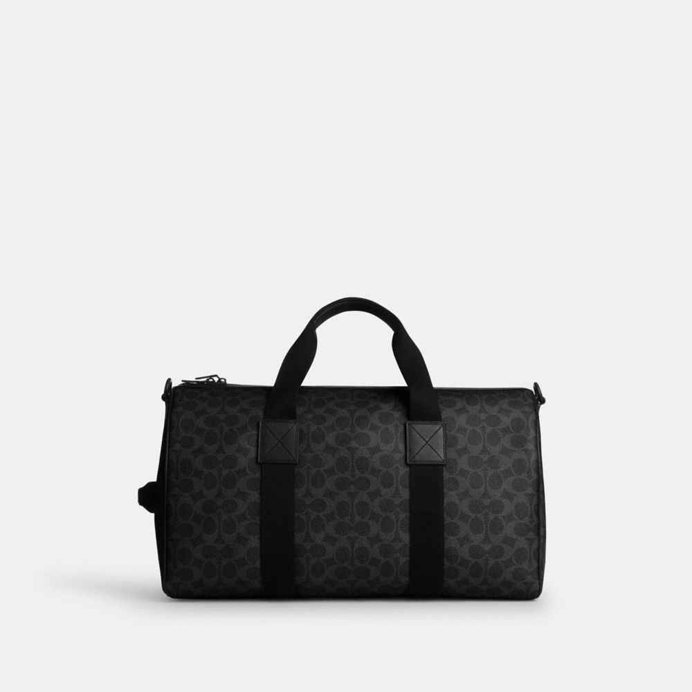 Coach Explorer Duffle Bag 45 In Signature Canvas Matte Black/Black Signature
