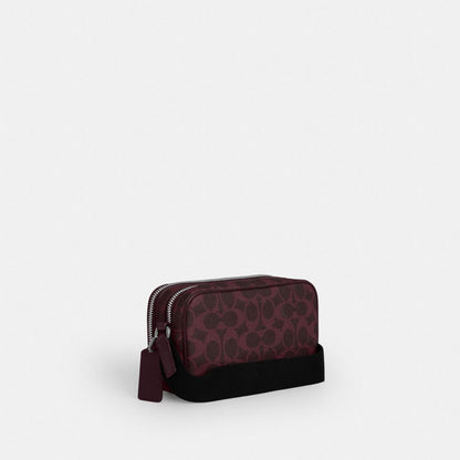 Coach Colton Crossbody Bag 19 In Signature Canvas Sv/Black Currant