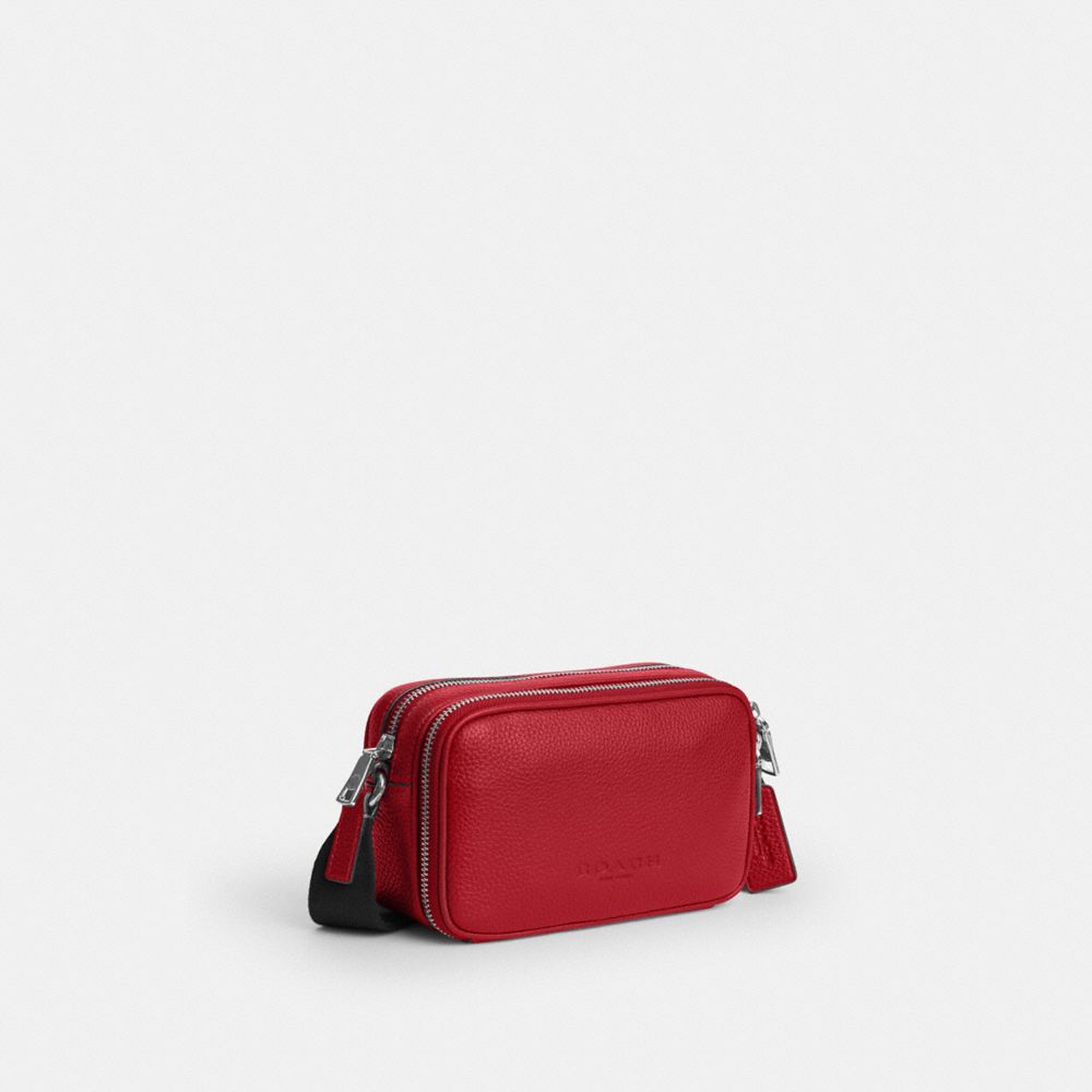 Coach Colton Crossbody Bag 19 Silver/Poppy