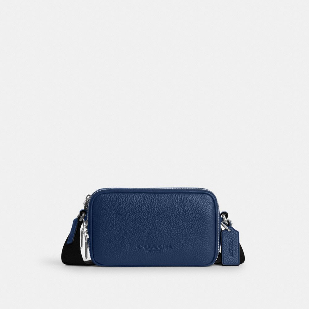 Coach Colton Crossbody Bag 19 Silver/Deep Blue