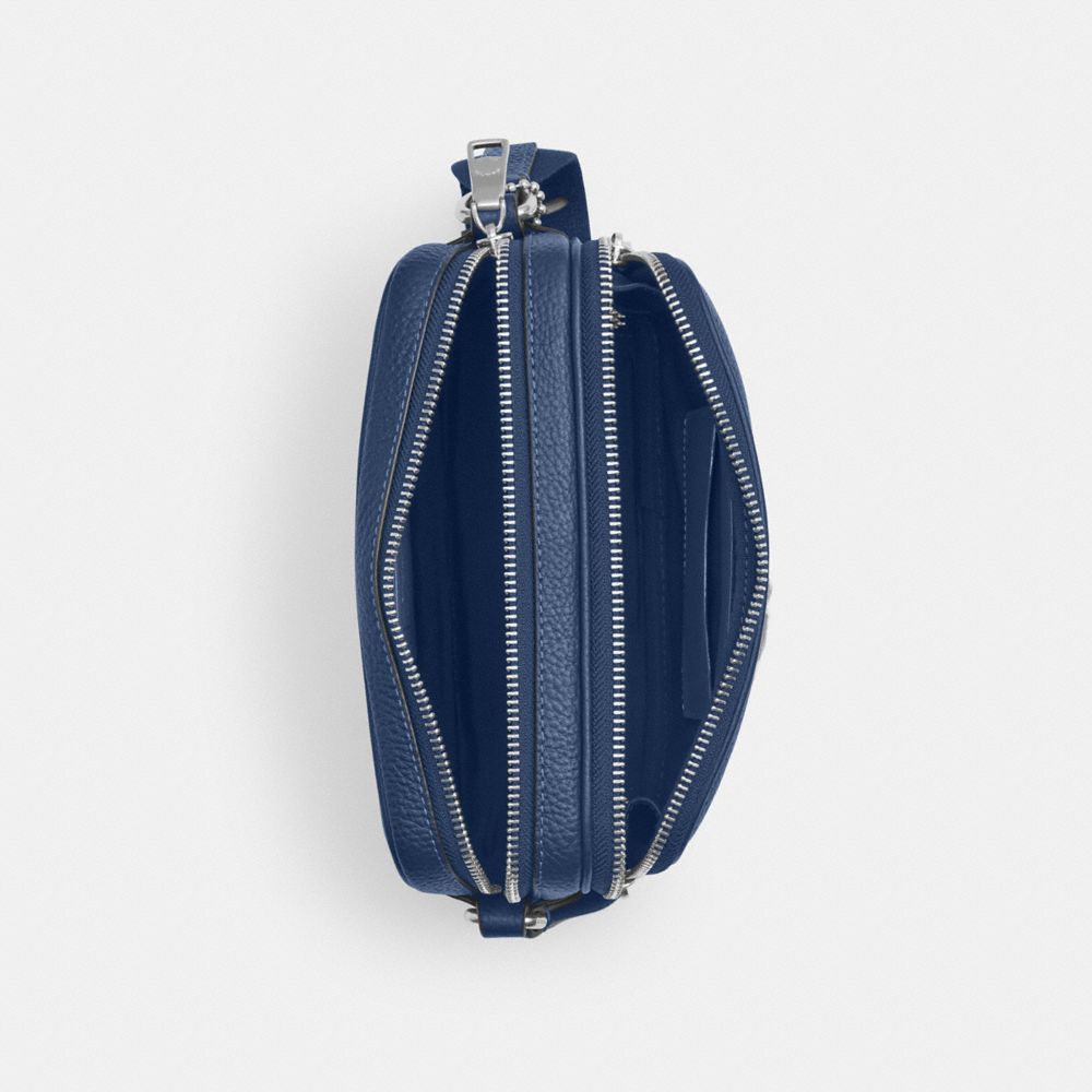 Coach Colton Crossbody Bag 19 Silver/Deep Blue