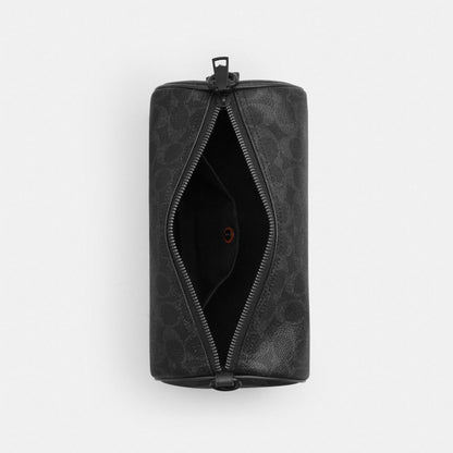 Coach Andre Barrel Bag 24 In Signature Canvas Matte Black Black Signature