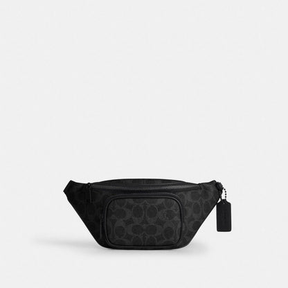 Coach Travis Belt Bag 30 In Signature Canvas Matte Black Black Signature