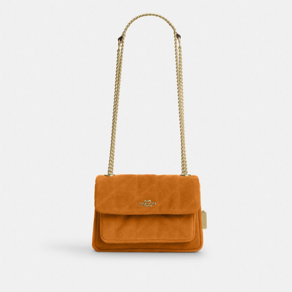 Coach Elodie Crossbody Bag 18 With Quilting Gold/Marigold